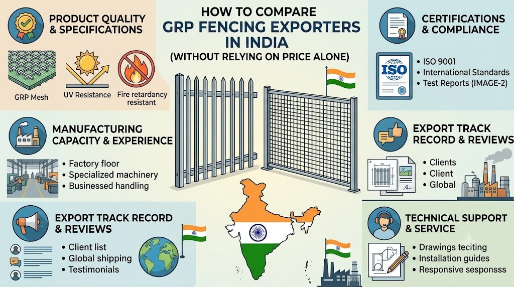 GRP fencing exporters India