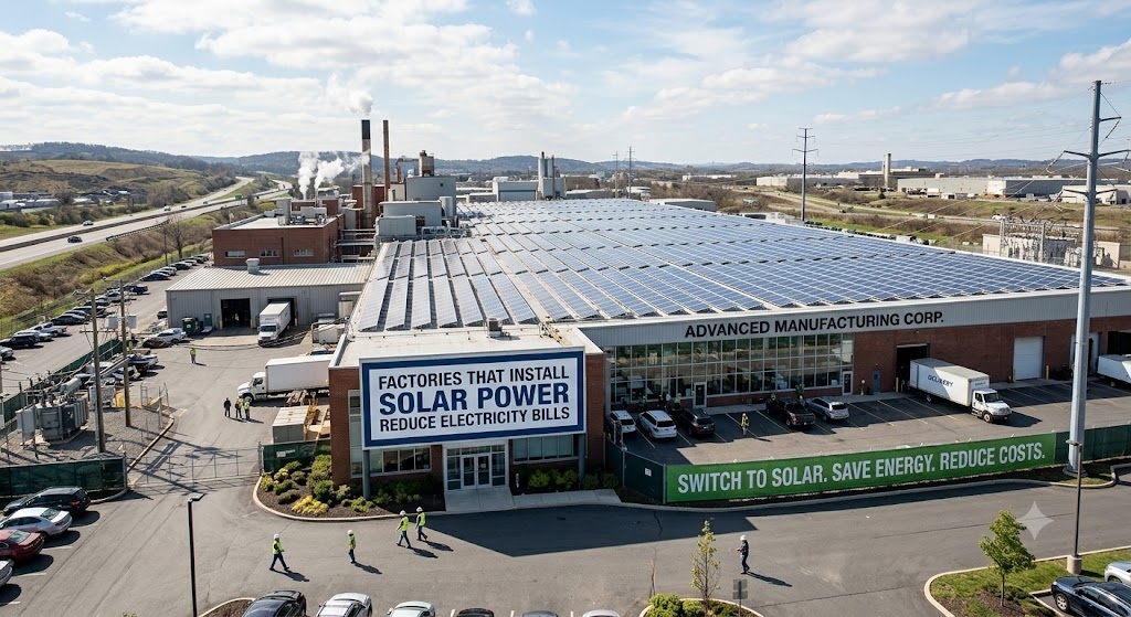 Solar power for factories